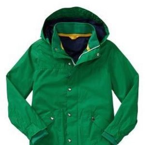 Gap kids green hooded rain jacket